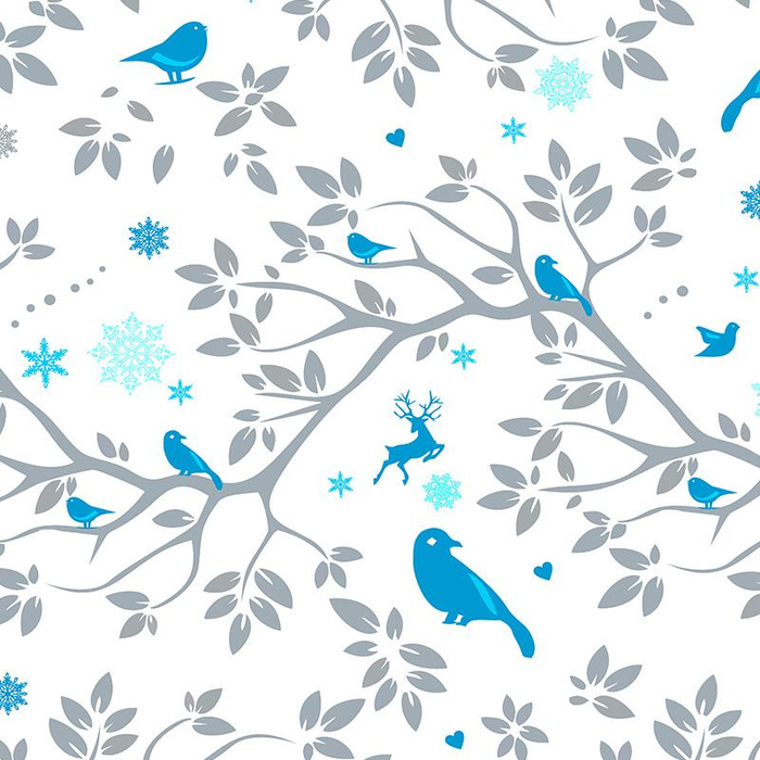 WINTER (türkis) - Baumwoll Webware