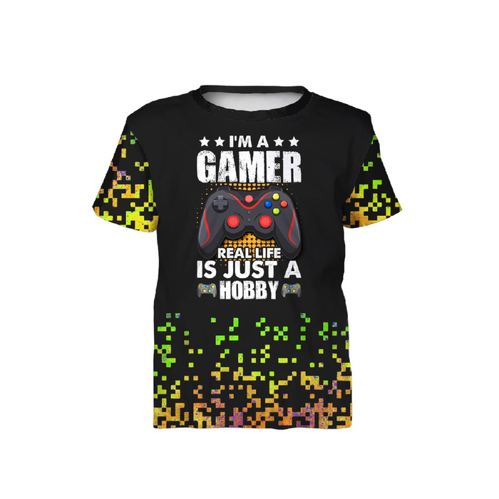 T-SHIRT DZIECIĘCY - GAMER - zestaw do uszycia (128/134)