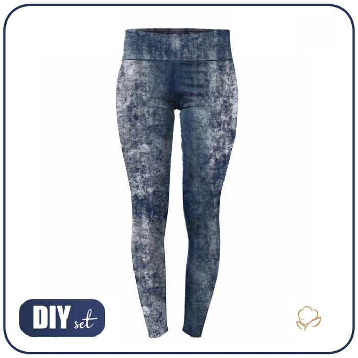 Sportovní legíny - GRUNGE (navy) - XL