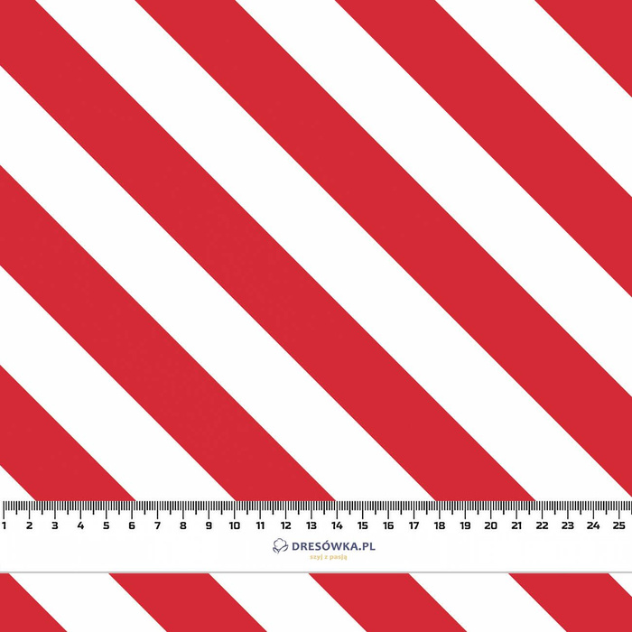 DIAGONAL STRIPES / red - lycra 300g