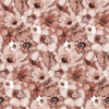 FLOWERS wz.1 / Mocha Mousse  - looped knit fabric