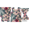 WOMEN’S T-SHIRT - VINTAGE FLOWERS pat. 1 - sewing set M