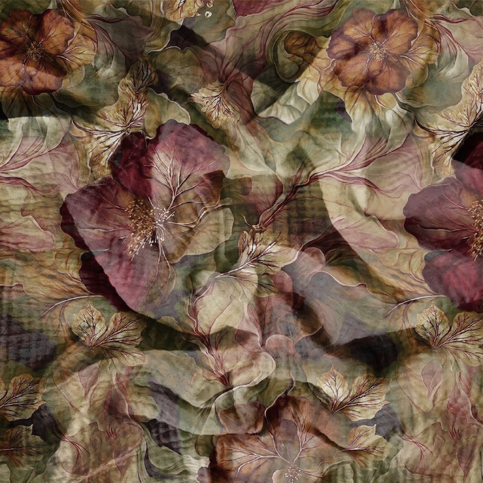 AUTUMN FLOWERS WZ. 23 - Cotton muslin