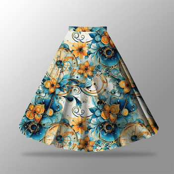 Skirt panel "MAXI" - Viscose jersey/ Abstraction wz.21