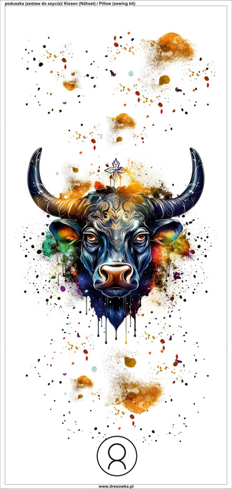 KISSEN 45x45 - TAURUS - Baumwoll Webware - Nähset