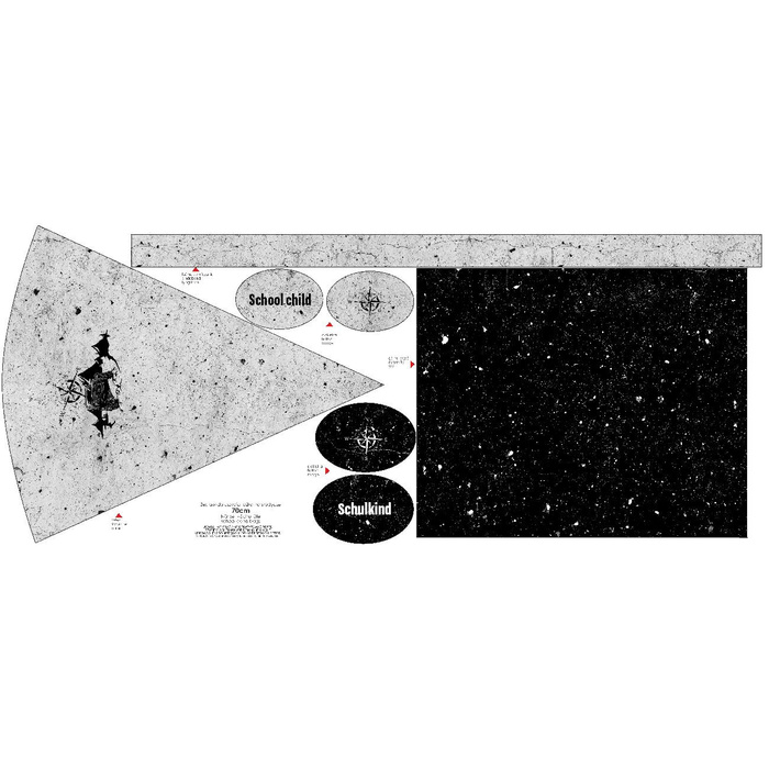 Rożek na słodycze TYTA - JEEP / beton - zestaw do uszycia - duży