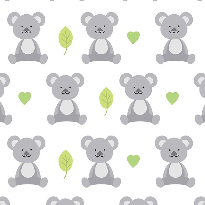 KOALA A LISTÍ (ZVÍŘETNÍK)  - bavlněná tkanina