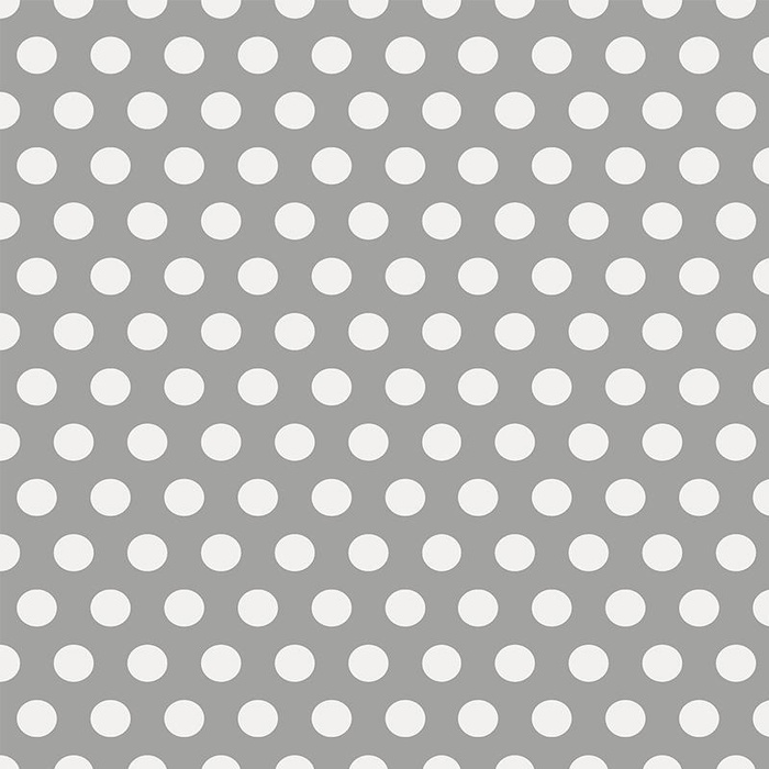 WEIßE TUPFEN / grau  - Wasserabweisende Webware