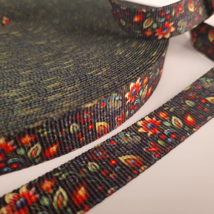 Webbing Tape with Print 25mm -  Folk Art wz.7 