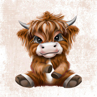 BABY BULL - Paneel (60cm x 50cm) Wasserabweisende Webware
