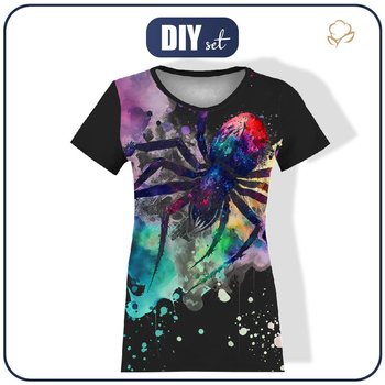DAMEN T-SHIRT - WATERCOLOR SPIDER - Nähset XXXL