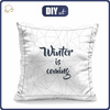 PODUSZKA 45x45 - WINTER IS COMING - tkanina bawełniana - zestaw do uszycia