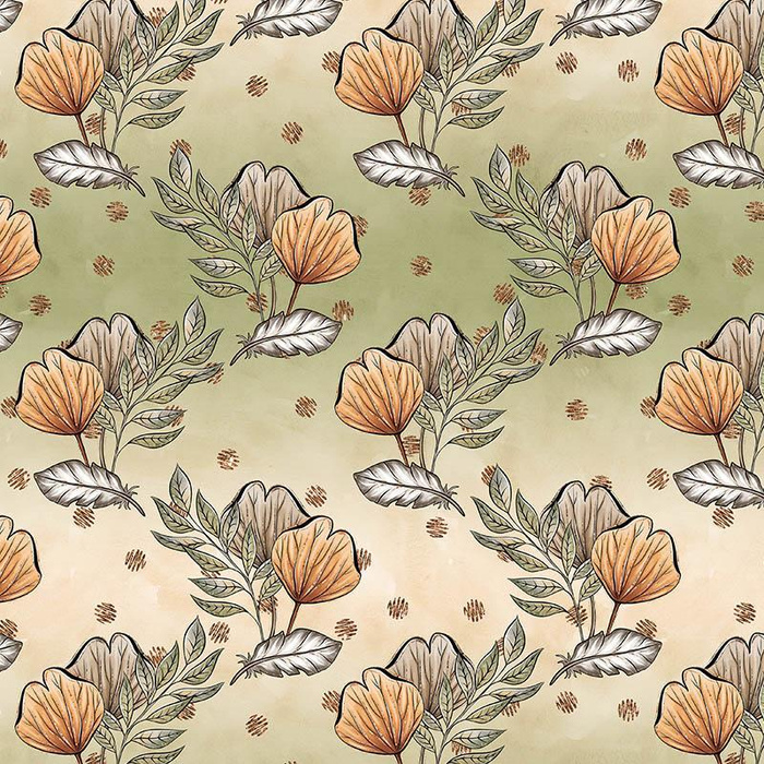 HERBSTBLÄTTER (HERBST IM WALD) - Wasserabweisende Webware