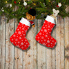 Christmas Stocking Set - SNOWFLAKES PAT. 2 / red