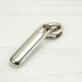 Schieber für Spiral Endlos-Reißverschluss 5 mm länglich - silber