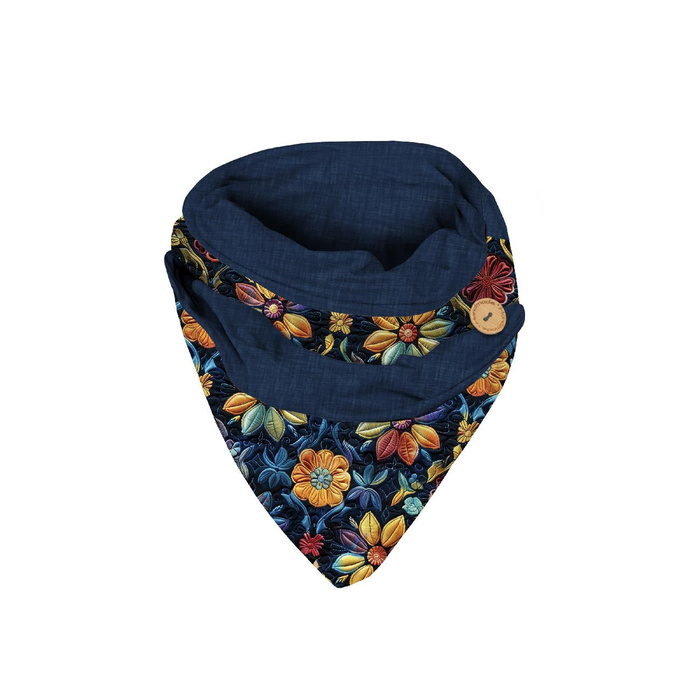 BUTTON SCARF - batik quilt wz.8 - sewing set