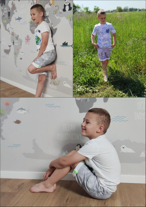 KURZE KINDERHOSE (RIO) - MARINE m. 4 - Sommersweat (86/92)