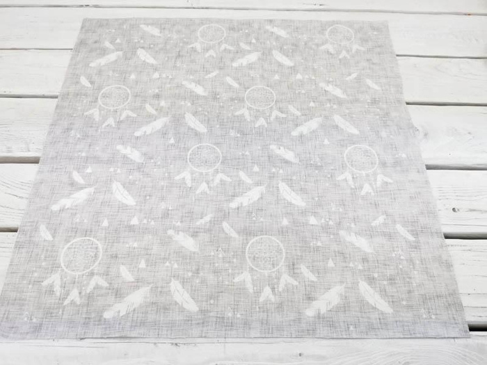 CUSHION PANEL - DREAM CATCHERS / grey - HOME DECOR PREMIUM 