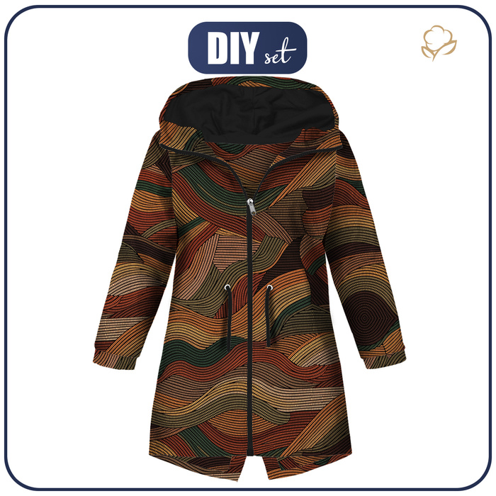 PARKA DZIECIĘCA (ARIEL) - RETRO GEOMETRIC WZ. 22 - zestaw do uszycia (134/140)