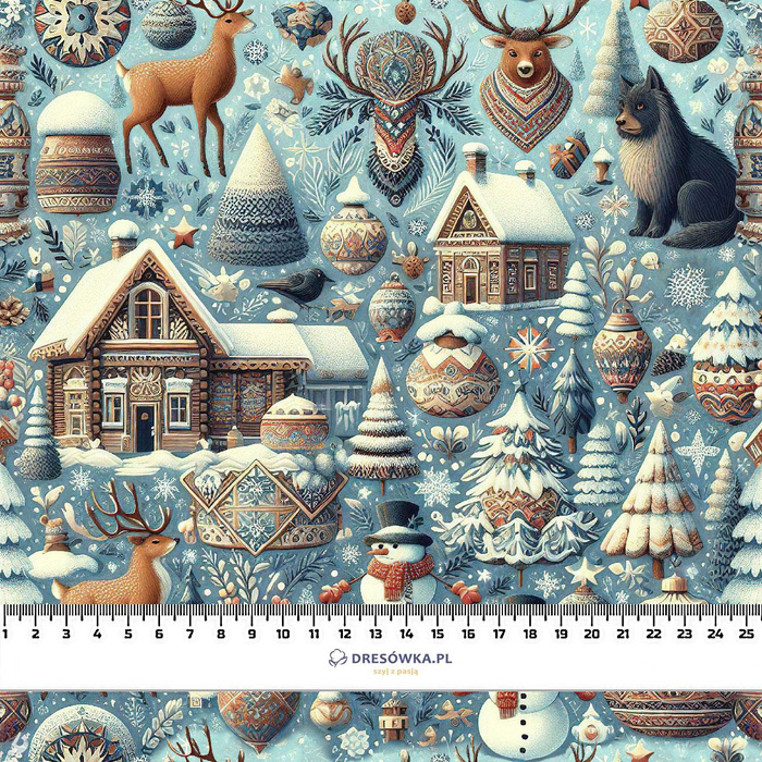 Vintage Christmas wz.21 - Hydrophobic brushed knit