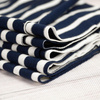 Viscose jersey - STRIPES DARK BLUE / WHITE 1,0cm x 0,5cm 