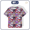 KID’S T-SHIRT - COMIC BOOK (purple - red) - single jersey (116/122)