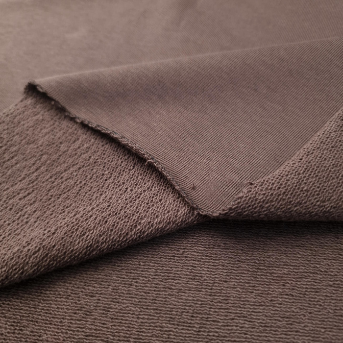 Teplákovina s hrubou smyčkou (P290) - ESPRESSO (D-246) 