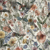 PASTEL FLOWERS WZ. 34 - Muślin bawełniany