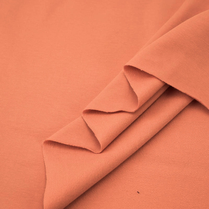 D-108 ORANGE - looped knitwear with elastan 