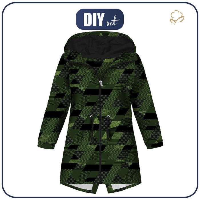 KIDS PARKA (ARIEL) - GEOMETRIC CAMOUFLAGE pat. 1 - sewing set