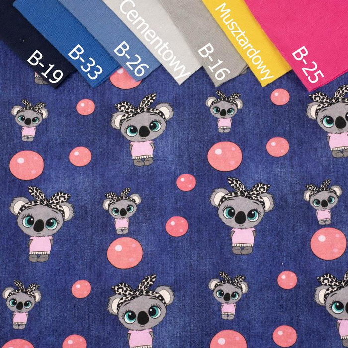 KOALA UND BLUBBERBLASEN / ACID WASH MS. 3 DUNKELBLAU - Single Jersey 