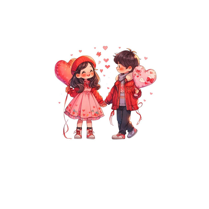 ANIME COUPLE PAT. 2 - panel (75cm x 80cm) looped knit