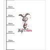 CUTE BUNNY - panel (60cm x 50cm)  bavlněná tkanina