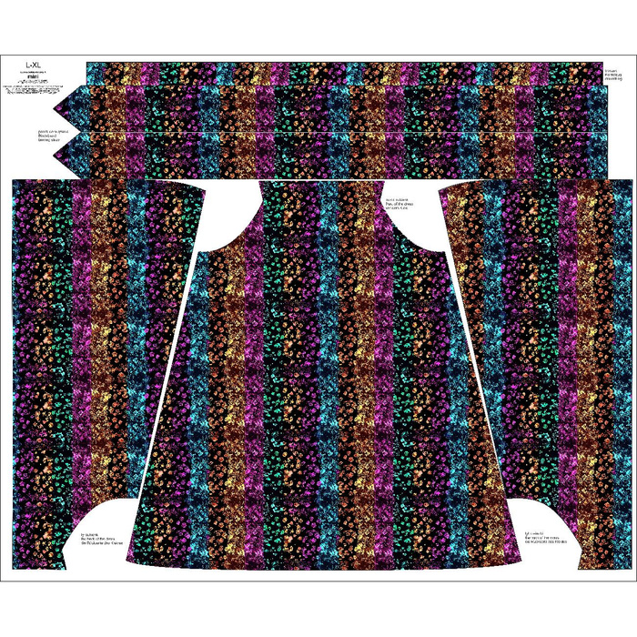 ŠATY "DALIA" MINI - HOLOGRAPHIC RAINBOW vz. 6 - Sada šití