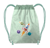 GYM BAG - ROCKET AND PLANETS (SPACE EXPEDITION) / ACID WASH MINT - small