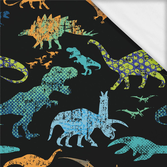 DINOSAURS BLACK- single jersey with elastane ITY