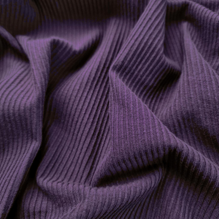 Czapka i komin TUBA - FIOLETOW/ PLUM (RIB Jersey)  - DIY Set