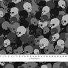 CAMOUFLAGE SKULLS / gray - looped knit fabric with elastane ITY