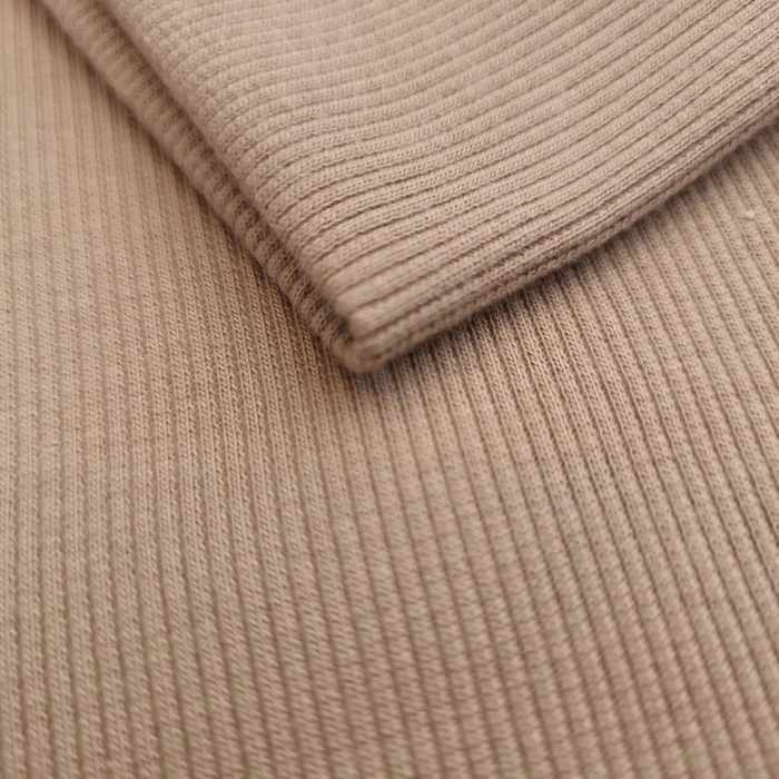 Rib Jersey fabric Unicolour - CAMEL (D-212) 