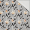 FLOWERS AND LEAVES pat. 6 / grey - Viscose jersey