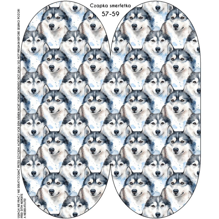 "Beanie" cap - HUSKY DOG 48-50