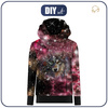 BLUZA Z KAPTUREM UNISEX (HYDRA) - WILK / AKWARELOWA GALAKTYKA wz. 8 - zestaw do uszycia (134/140)