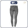 WOMEN'S THERMO LEGGINGS (GRETA) - ZEBRA PAT. 5 / grey - sewing set