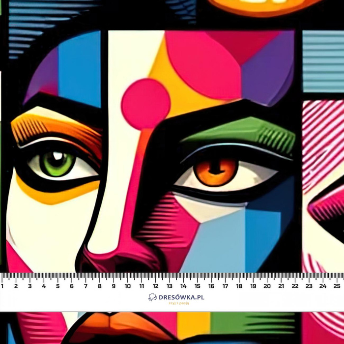 FACES PAT. 1 - Baumwoll Webware