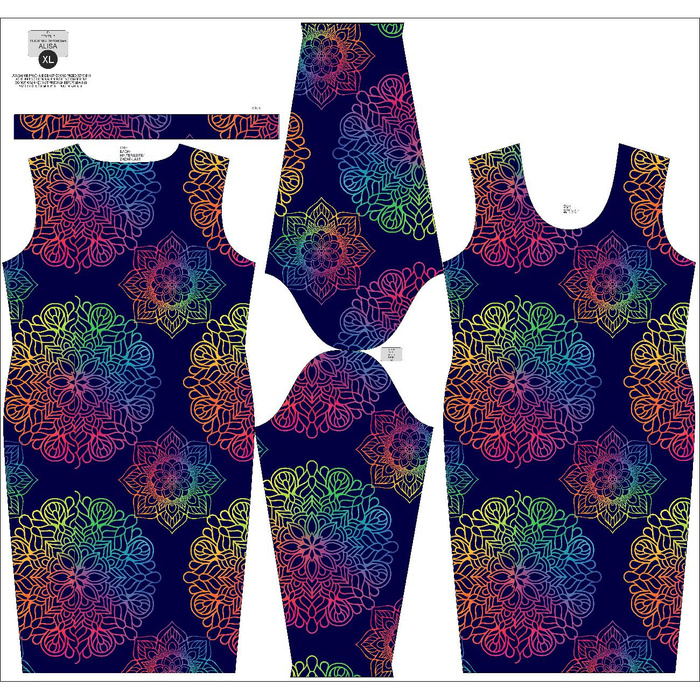 BLEISTIFTKLEID (ALISA) - MANDALA m. 4 - Nähset XS