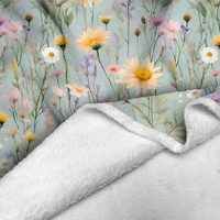 FLOWERS MEADOW WZ. 6 - Minky-Plüsch