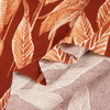 FALLING LEAVES / red - viscose + linen