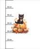 HALLOWEEN CAT - Paneel (60cm x 50cm) Voděodolná tkanina Oxford