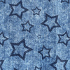 DARK BLUE STARS (CONTOUR) / vinage look jeans dark blue - Hydrophobic brushed knit