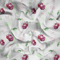 CHERRIES / PAT. 2 - Cotton muslin